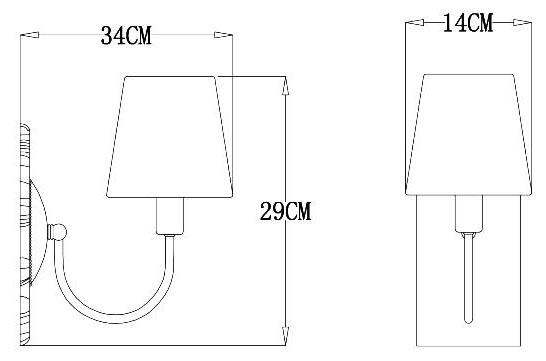 бра arte lamp gracie a7301ap-1pb