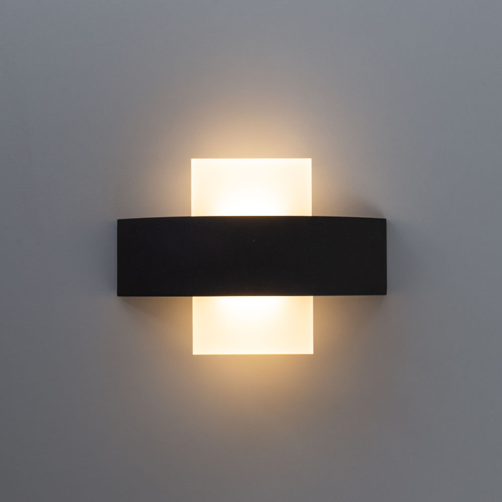 уличный настенный светодиодный светильник arte lamp croce a1444ap-1bk