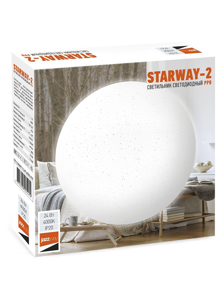 настенно-потолочный светодиодный светильник jazzway ppb starway-2 5025479