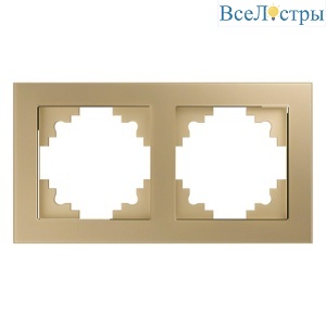 Рамка 2-постовая Stekker Катрин золото GFR00-7002-08 49034