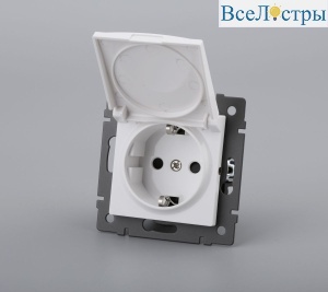 Механизм розетки влагозащищённый Arlight SCT-MCP-PL-WH-V (250V, 16A) 049833