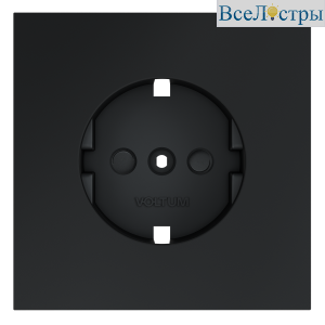 Накладка для розетки с заземлением и защитными шторками Voltum S70 (графит) VLS000707