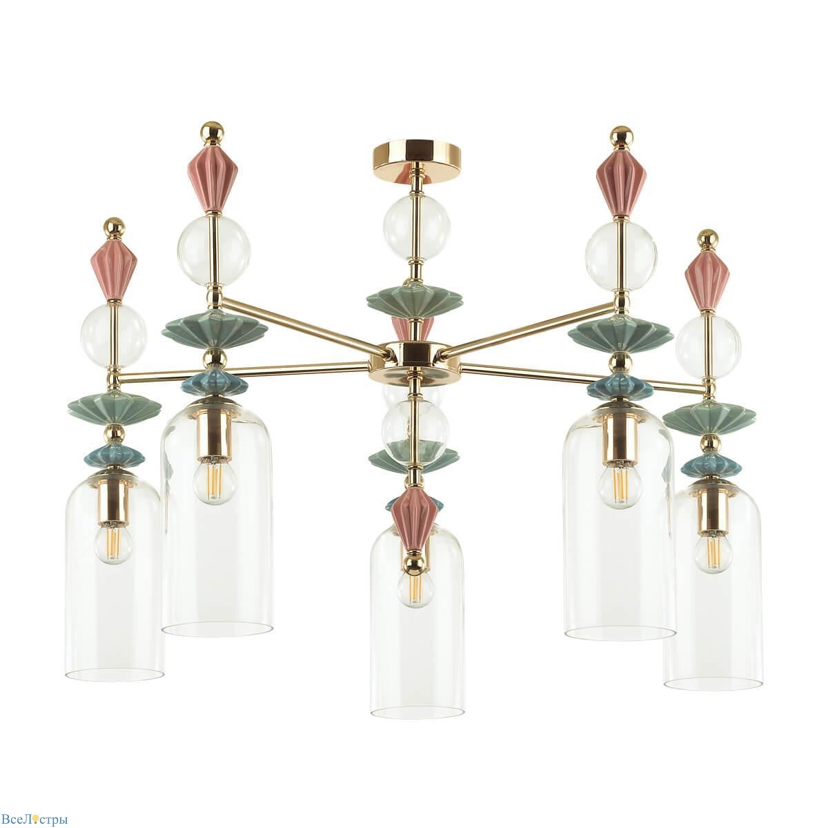 подвесная люстра odeon light classic bizet 4855/5c