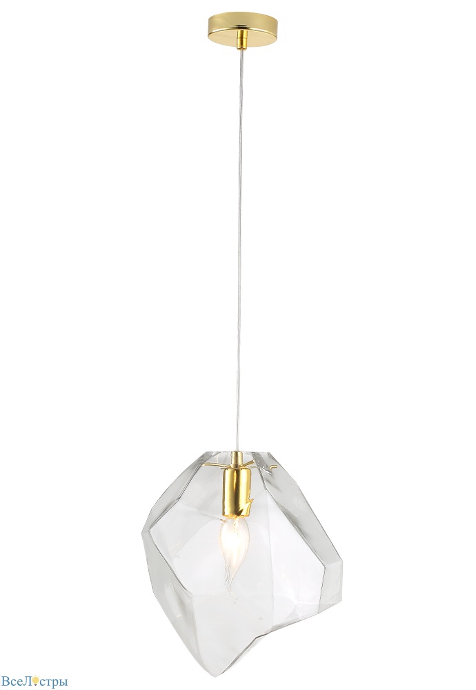 подвесной светильник crystal lux nuestro sp1 gold/transparent