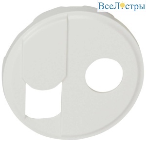 Лицевая панель Legrand Celiane розетки RJ45+ТV тип F белая 068239