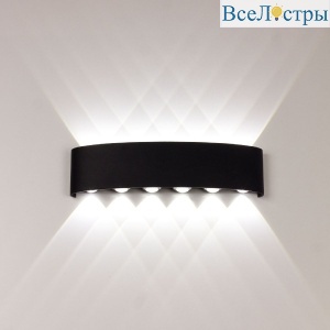 Уличный настенный светильник AM Group AM307-12X1W BK 4000K