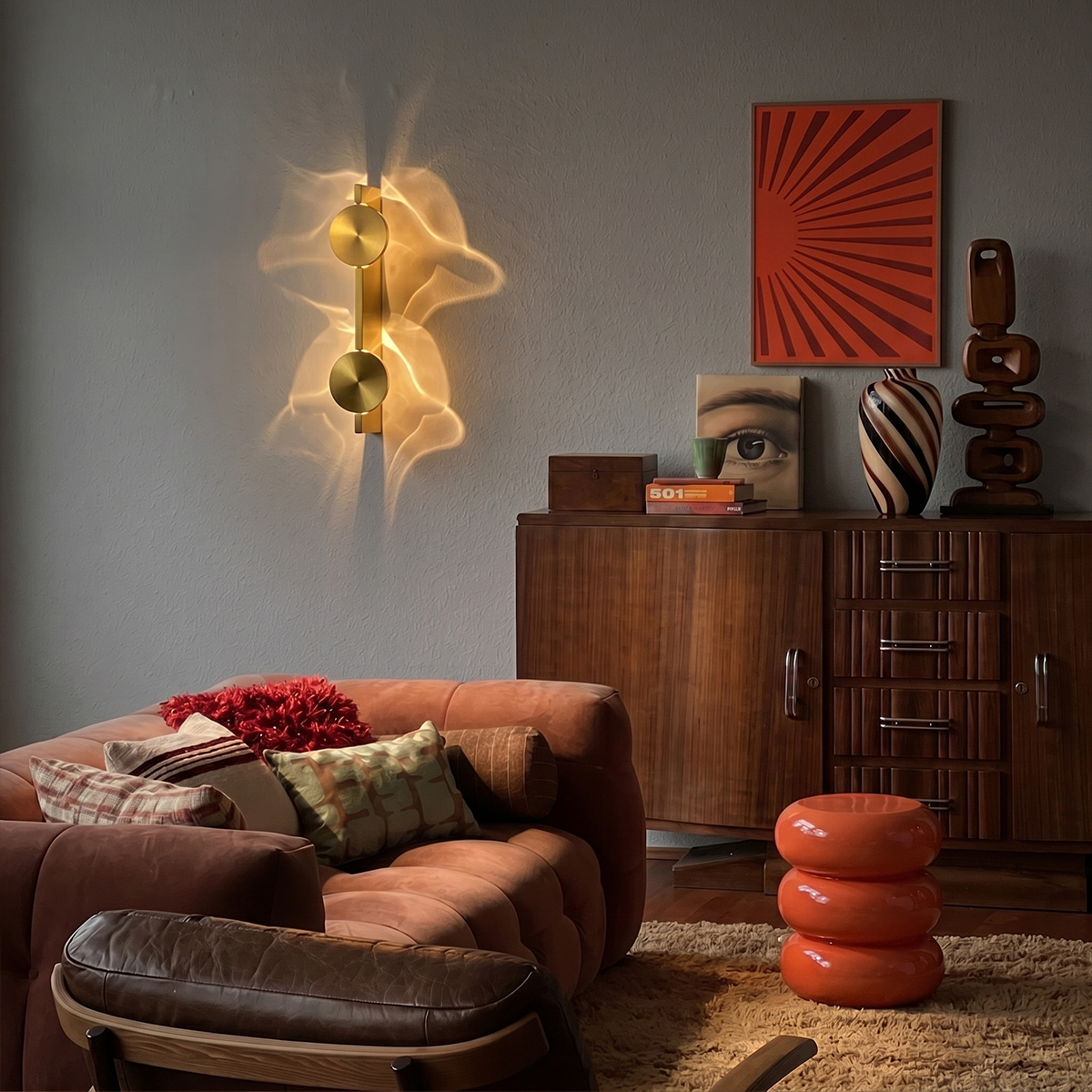 настенный светильник loft it flame 10452/2w gold