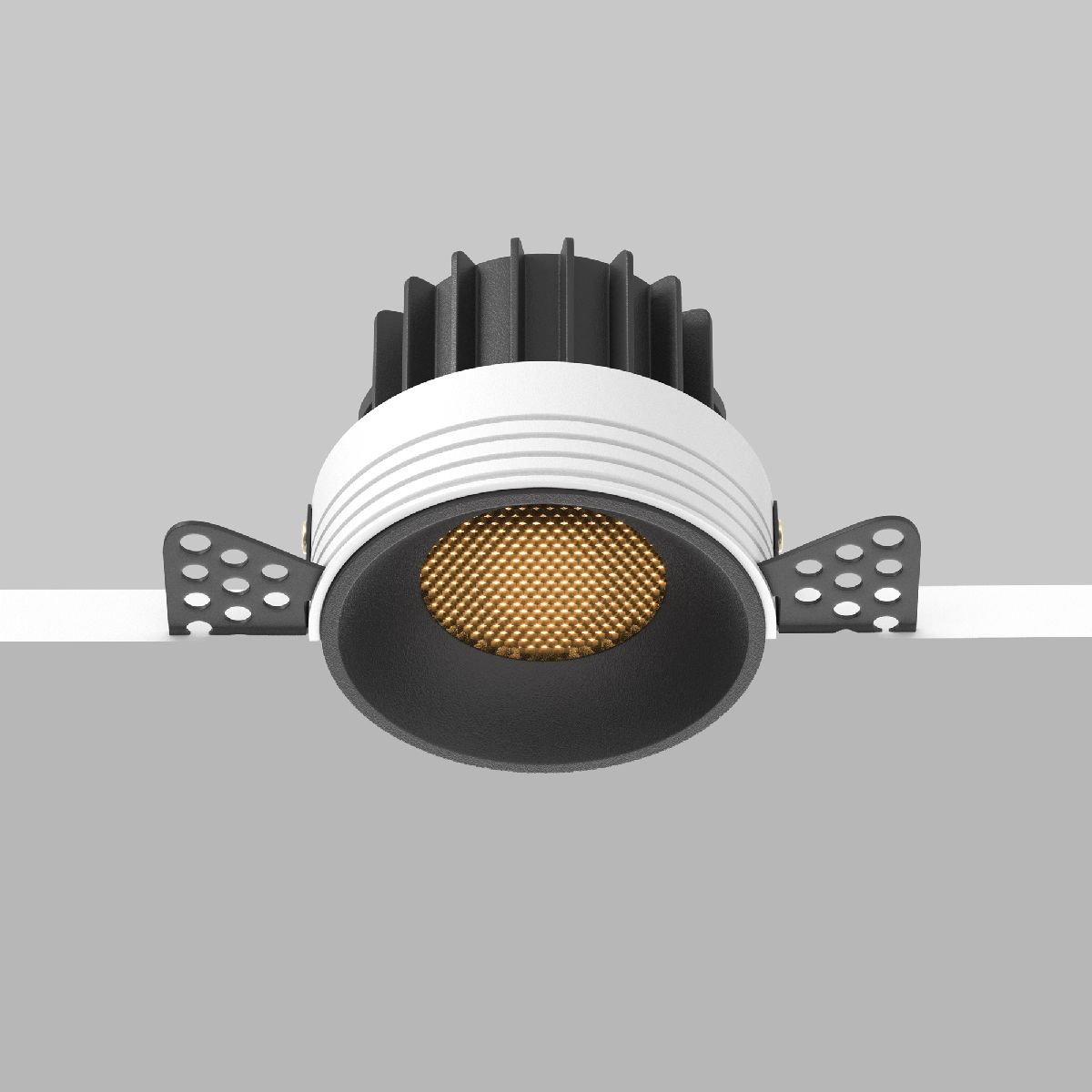 встраиваемый светильник maytoni round dl058-12w2.7k-trs-b