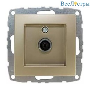 Розетка TV концевая Mono Electric Despina/ Larissa экран титан 500-002205-138