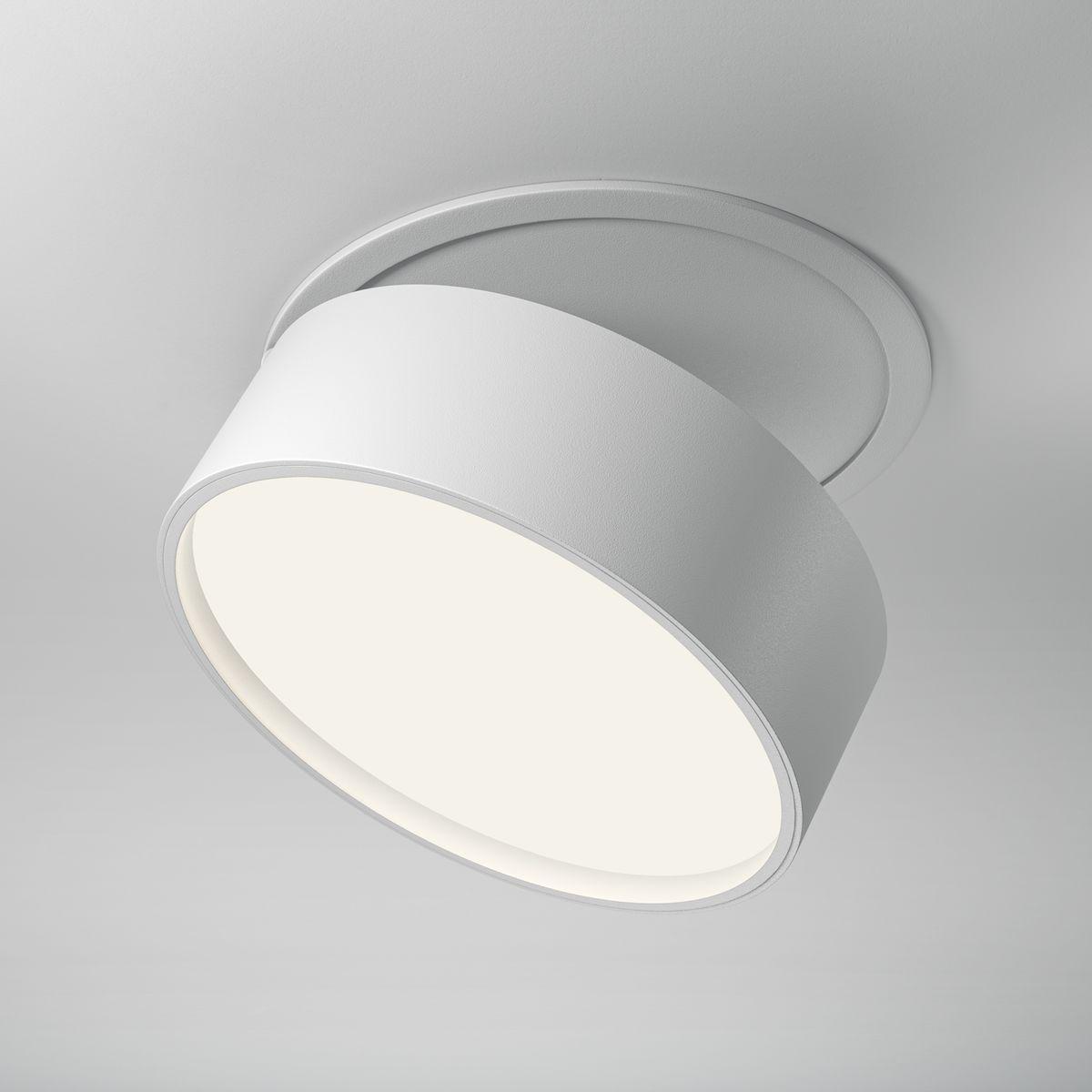 встраиваемый светодиодный спот maytoni technical onda dl024-18w4k-w