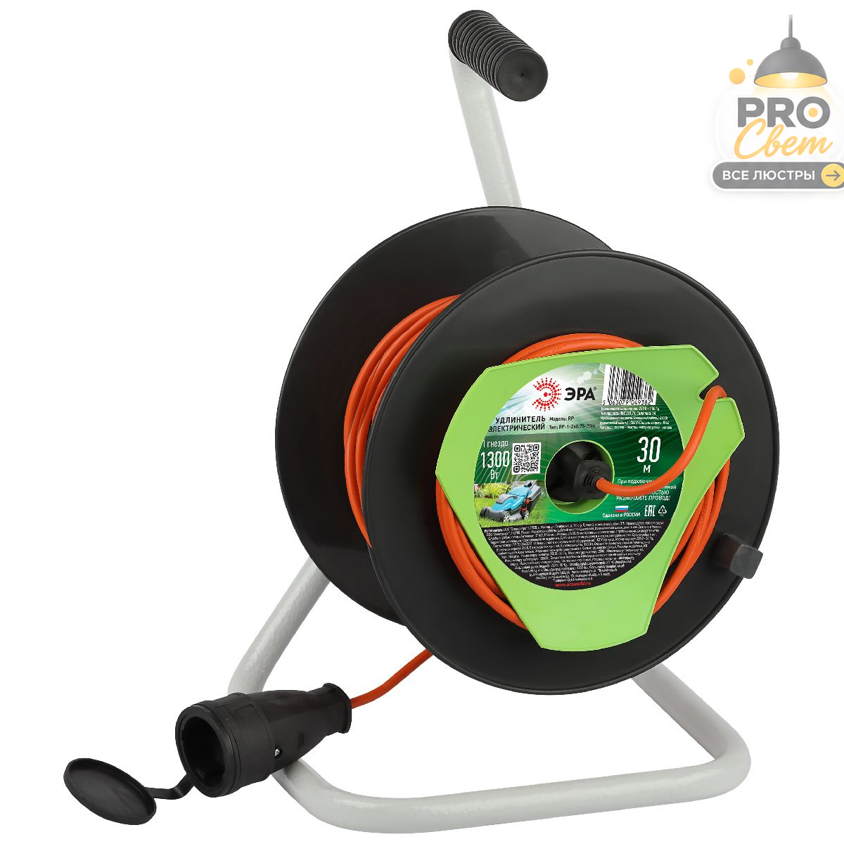удлинитель силовой эра rp-1-2x0.75-30m б0059768