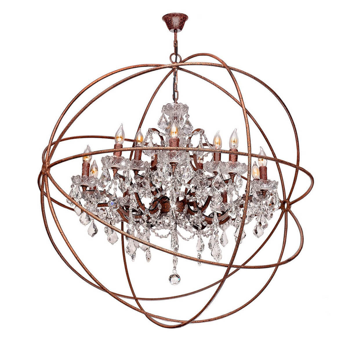 подвесная люстра loft it foucaults orb crystal loft1897/15