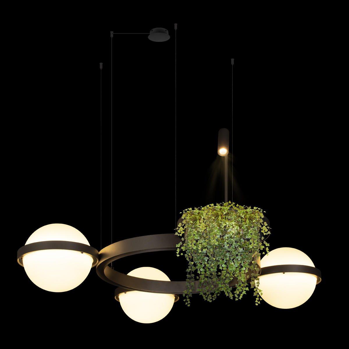 подвесной светодиодный светильник loft it jardin 10121/3 dark grey