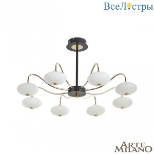 Люстра на штанге Arte Milano 273908/8 BK/GD