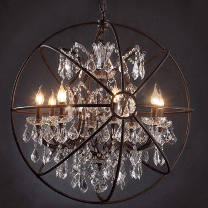 подвесная люстра loft it foucaults orb crystal loft1897/6