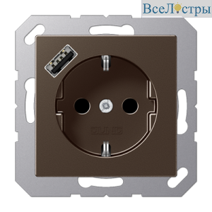 Розетка 2K+З USB Typ A Jung A1520-18AMO