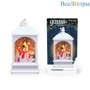 Светодиодный фонарь Снеговик Gauss Holiday HL030