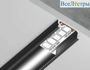 Алюминиевый накладной профиль Ambrella Light Alum Profile GP1700BK/BK