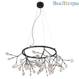 Подвесная светодиодная люстра Crystal Lux Evita SP45 D BLack/Transparent