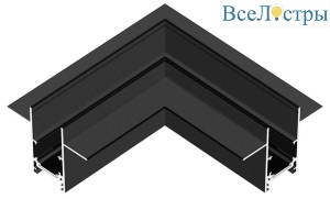 Коннектор угловой ElDeko HSBL_0062 для встраиваемого шинопровода, чёрный