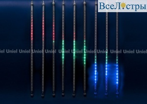 Уличная светодиодная гирлянда (11122) Uniel занавес Падающие звезды 220V разноцветный ULD-E2405-240/DTK MULTI IP44 METEOR