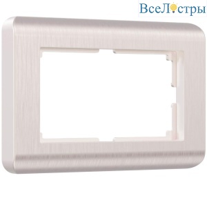 Рамка Werkel Stream для двойной розетки перламутровый W0082113 4690389162589