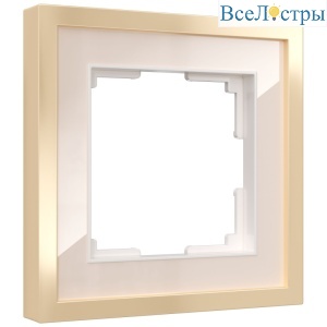 Рамка на 1 пост Werkel Baguette айвори-латунь 4690389185731 W0012851 a060233