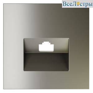 Накладка для розетки компьютерной RJ45 кат.6 Voltum S70 (шелк) VLS001304