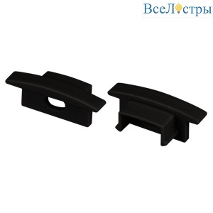 Заглушка с отверстием Arlight Line-2308-F Black 040320