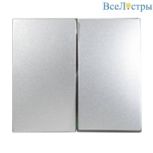 Лицевая панель Legrand Valena выключателя двухклавишного алюминий 770252