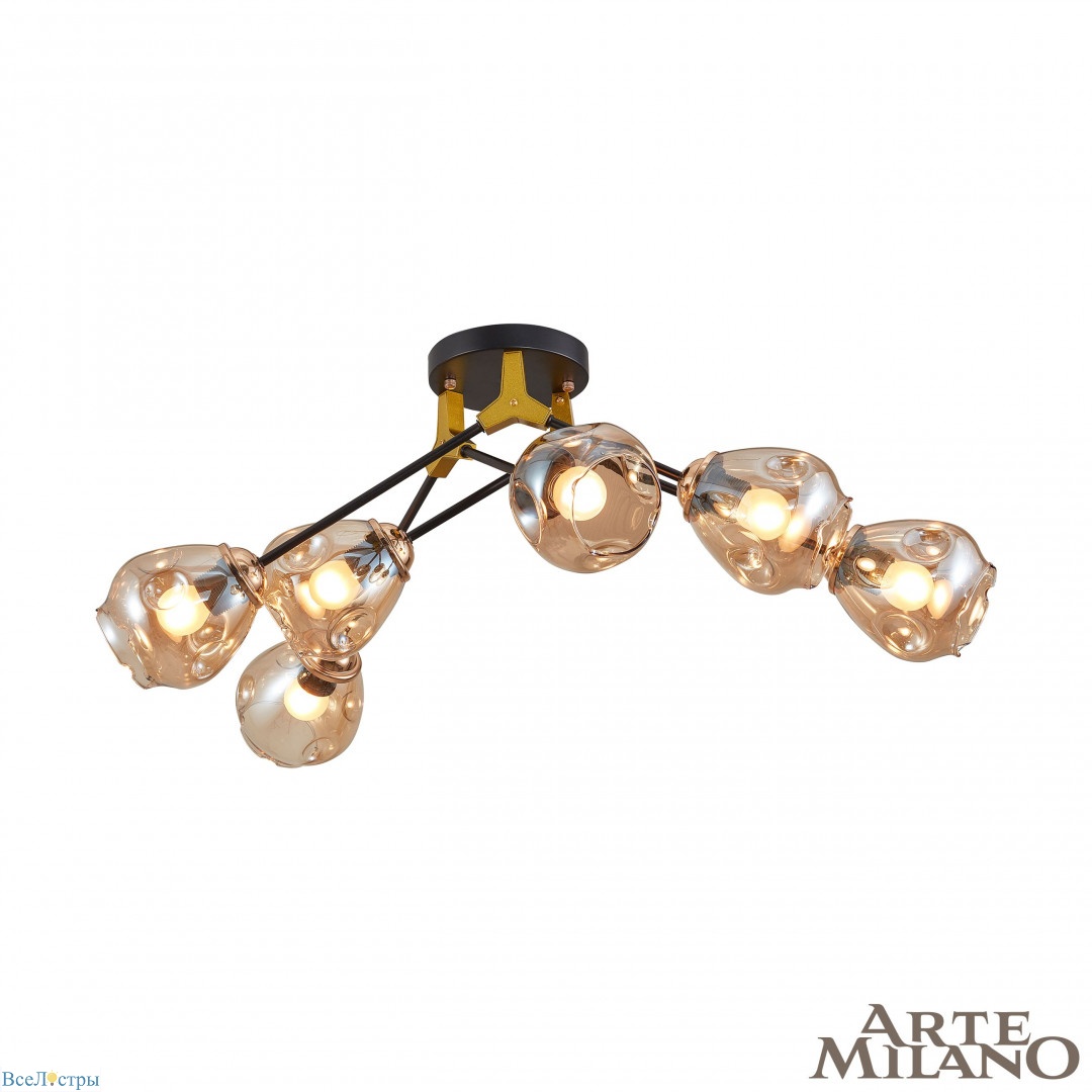 потолочная люстра arte milano amalfi 252588/6 br