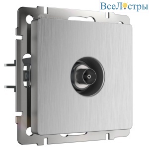ТВ-розетка оконечная Werkel cеребряный рифленый W1183009 4690389159909
