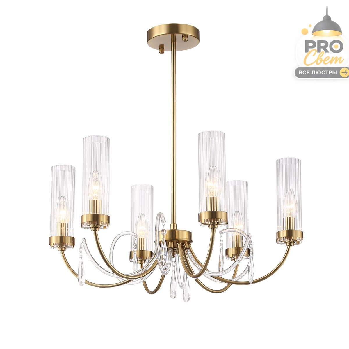 люстра на штанге st luce иллюмиа sl1400.303.06