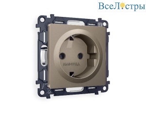 Комплект механизма розетки с/з на винтовых зажимах Ambrella Volt Alfa MA636010
