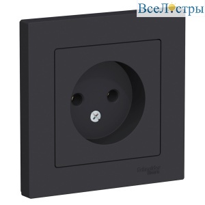 Розетка б/з, 16А Systeme Electric AtlasDesign Карбон ATN001040