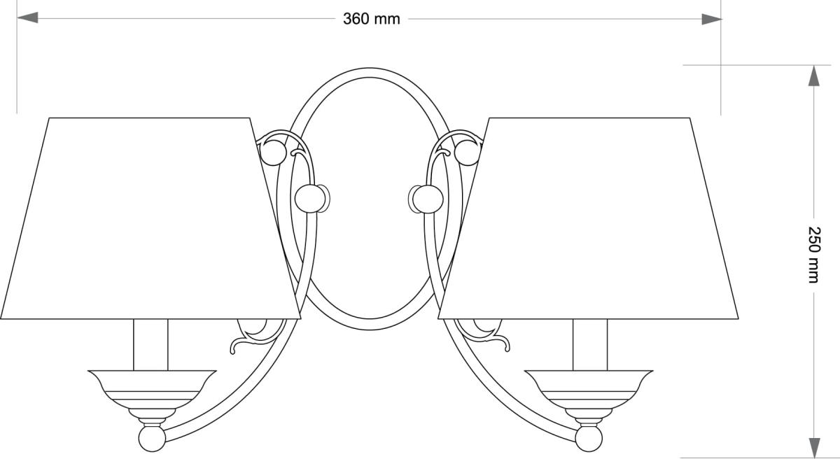бра kutek casamia abazur cas-k-2 (p/a)