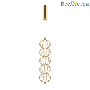 Подвесной светодиодный светильник Maytoni Golden Cage MOD216PL-L10G3K