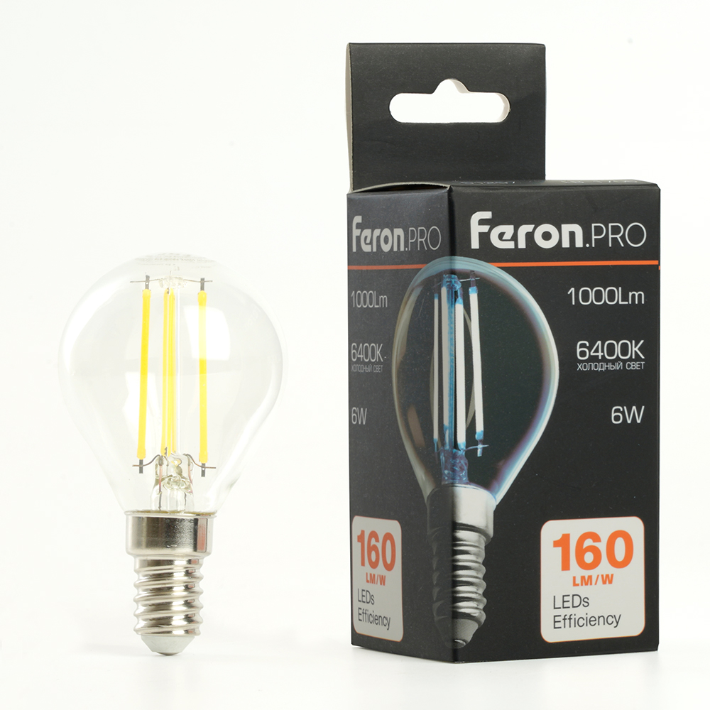лампа светодиодная feron lb-1706 e14 6w 6400k 51258