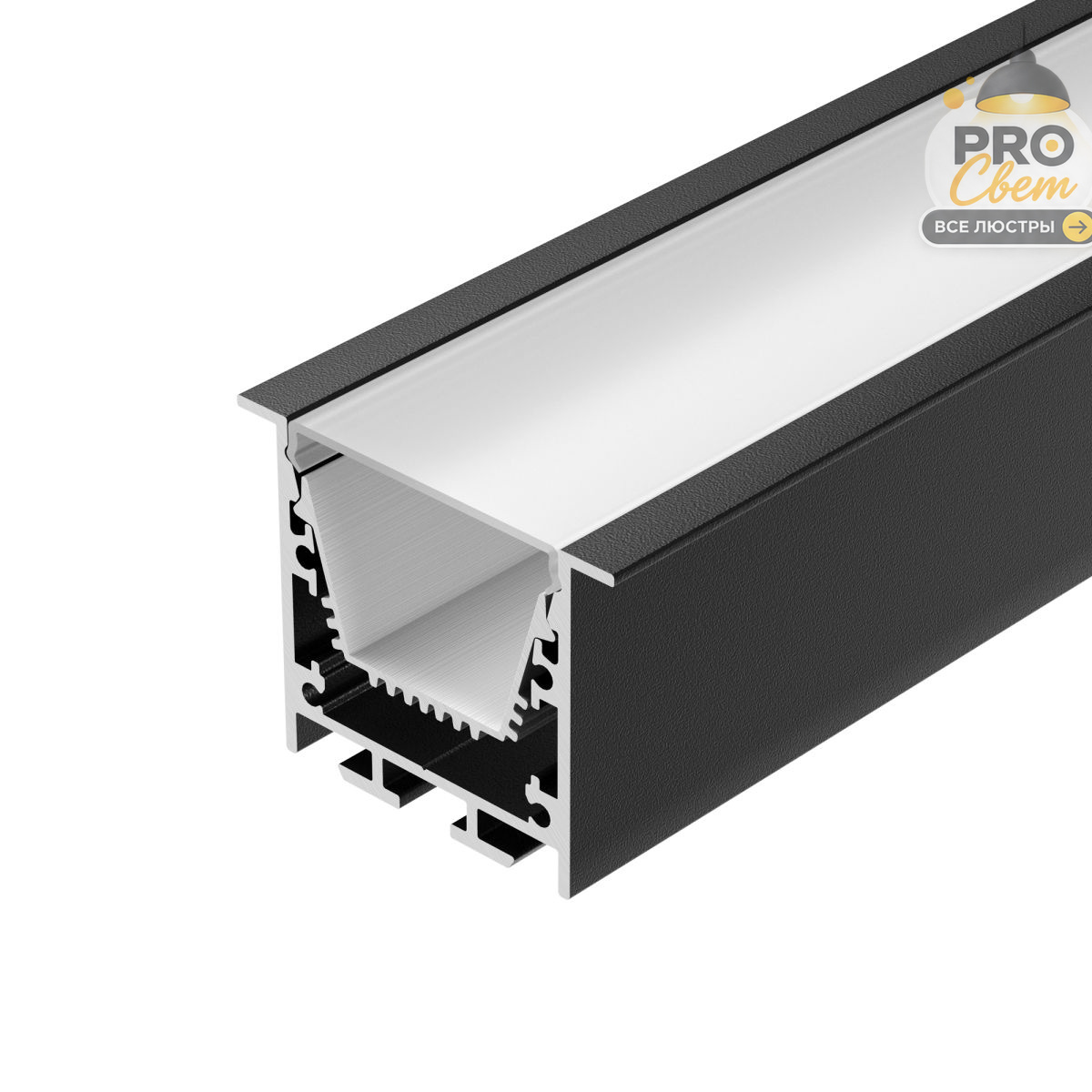профиль arlight linia45-f-tray-3000 black (алюминий) 062242