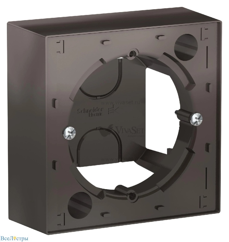 коробка для наружного монтажа systeme electric atlasdesign мокко atn000600