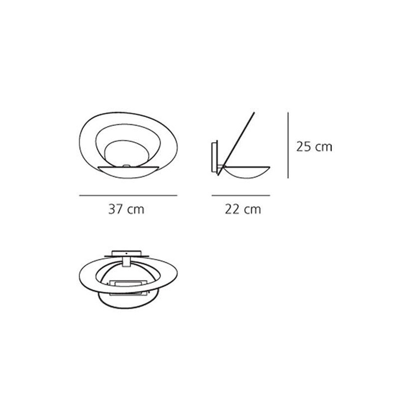настенный светильник pirce gold artemide
