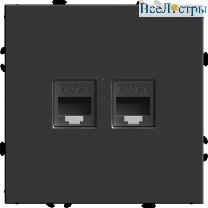 Розетка компьютерная 2-местная RJ-45 Stekker RST00-5111-05 Эмили 49848