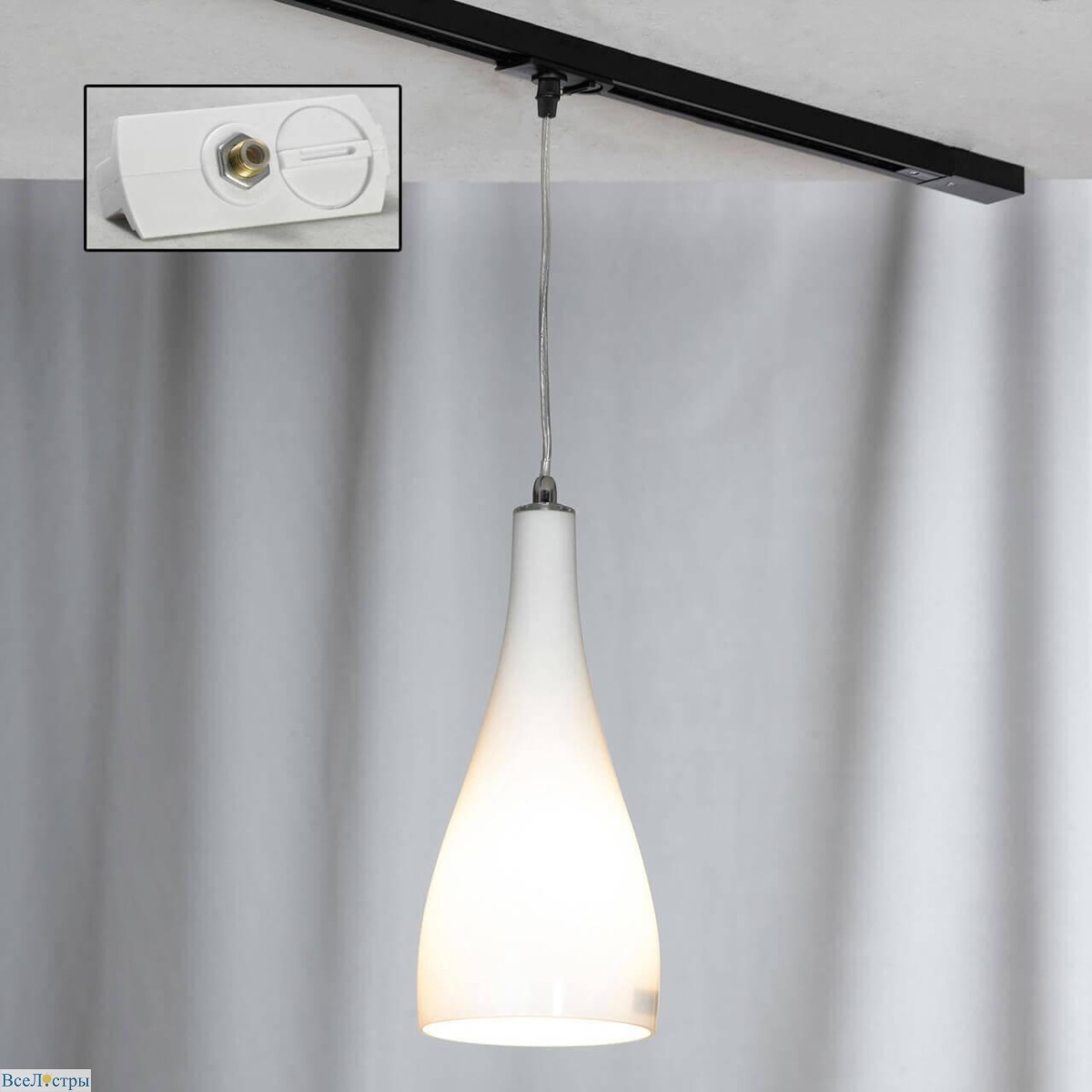 трековый светильник однофазный lussole rimini track lights lsf-1106-01-taw