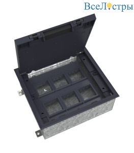 Люк на 12 модулей IP40 для бетонных полов с монтажной коробкой, тип MDK10 Systeme Elecrtic MultiDesk MDK10212