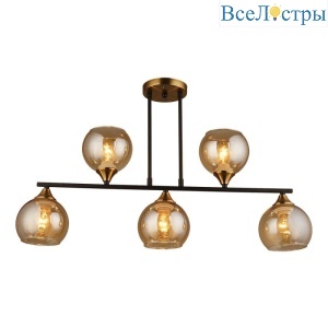 Люстра на штанге IMEX MD.1234-5-S BK+CP