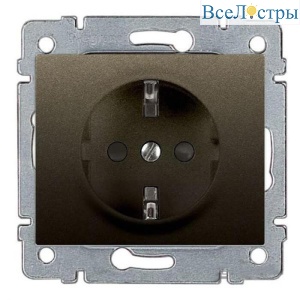 Розетка 2К+3 Legrand Galea Life 16A 250V с/з со шторками автоматические клеммы темная бронза 771263