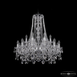 Подвесная люстра Bohemia Ivele Crystal 1411/12+6/240/h-80 Ni