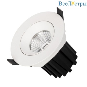 Встраиваемый светильник Arlight MS-ATOLL-BUILT-TURN-R94-10W Warm3000 (WH, 36 deg, 230V) 044598