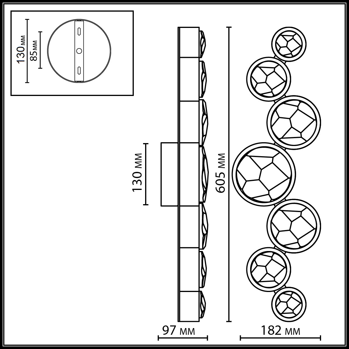 настенный светильник odeon light l-vision spilla 7174/15wla