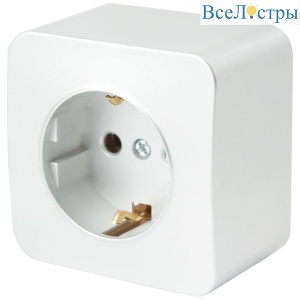 Розетка 2P+PE Stekker София белый MST16-11-01 49302